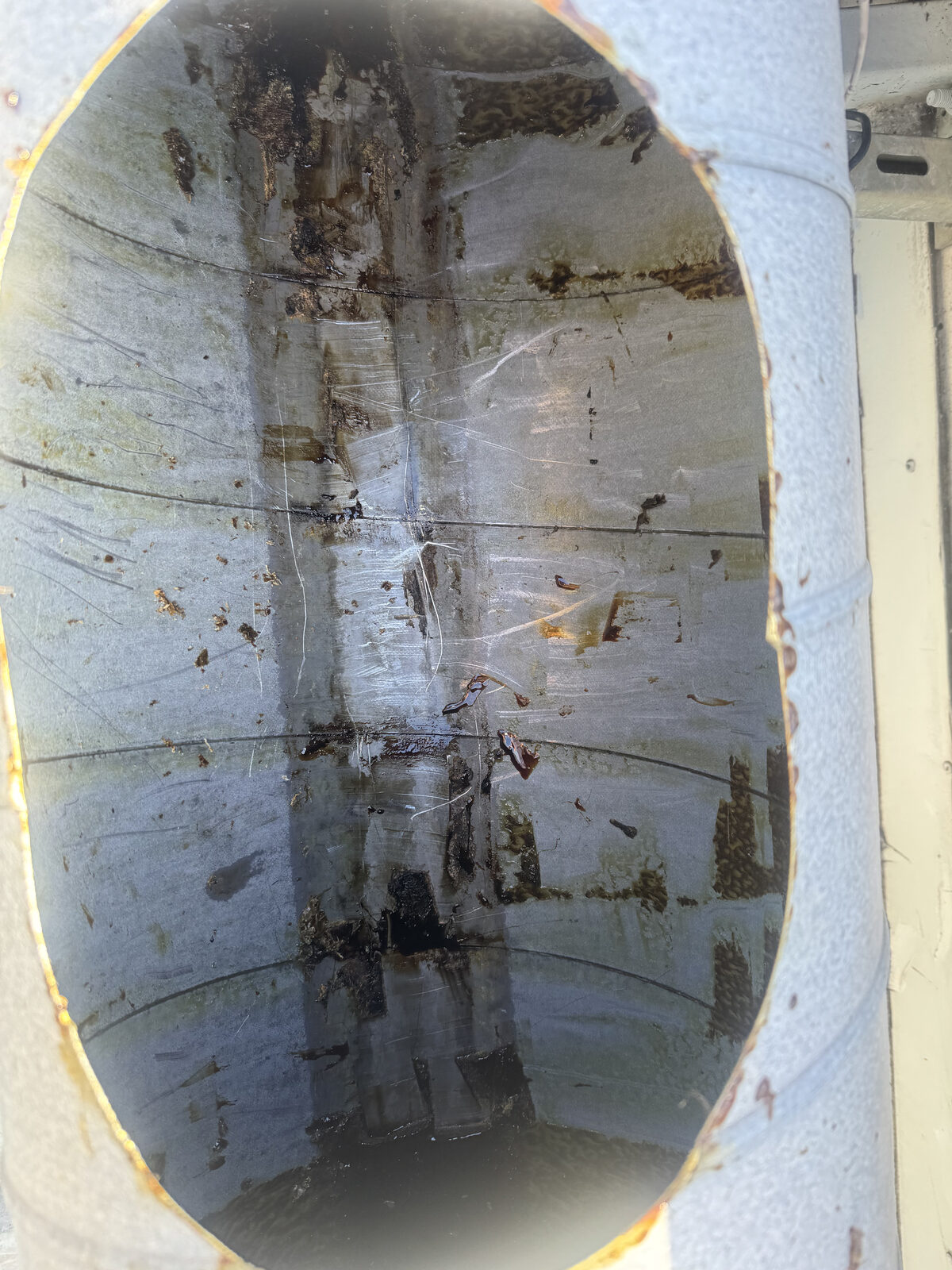 Intérieur de gaine d'extraction propre